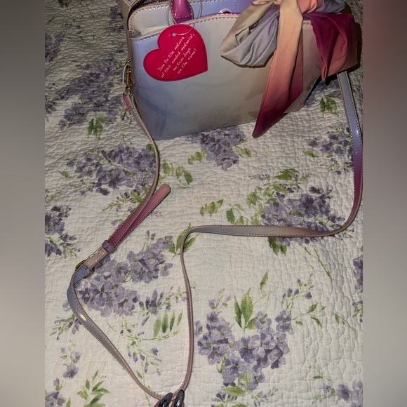 NWT Betsey Johnson Ombré Satchel with Scarf - Picture 10 of 10
